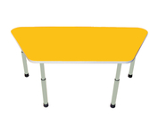 Стол для детского сада "Трапеция"  Серый-Желтый