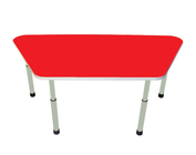 Стол для детского сада "Трапеция"  Серый-Красный