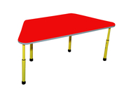 Стол для детского сада "Трапеция"  Жёлтый-Красный