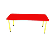 Стол для детского сада "Прямоугольник" Жёлтый-Красный