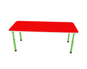 Стол для детского сада "Прямоугольник"  Салатовый-Красный