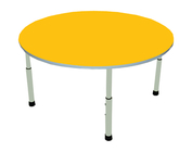 Стол для детского сада "Круг"  Серый-Жёлтый