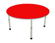 Стол для детского сада "Круг"  Серый-Красный