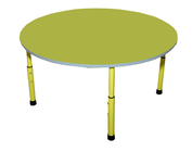 Стол для детского сада "Круг" Жёлтый-Зелёная вода