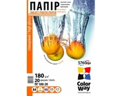 Фотопапір Colorway А4 Глянцевий 180 Г/М (20 Шт.)