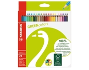 Олівці 24 кол. STABILO GREEN Color 6019 / 2-24