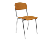 Шкільний стілець №6, хром, лак береза