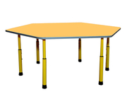 Стол для детского сада "Шестиугольник" Желтый-Бук