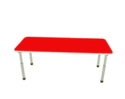 Стол для детского сада "Прямоугольник"  Серый-Красный