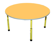 Стол для детского сада "Круг" Жёлтый-Бук