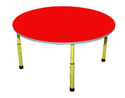 Стол для детского сада "Круг" Жёлтый-Красный