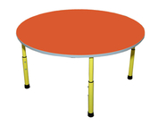 Стол для детского сада "Круг" Жёлтый-Апельсин