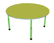 Стол для детского сада "Круг"  Салатовый-Зелёная вода