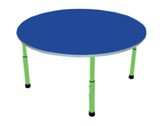 Стол для детского сада "Круг"  Салатовый-Синий