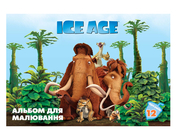 Альбом для рисования на скобе "Ice Age", 12 листов	