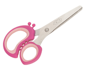 Ножницы детские 128мм, пластиковые ручки с резиновыми вставками, розовый