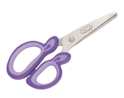 Ножницы детские №2 128мм, пластиковые ручки с резиновыми вставками, фиолетовый