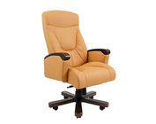Офисное кресло "Босс" Кожа люкс комбинированная Бежевое