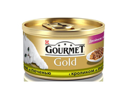 Gourmet Gold кусочки в подливке с кроликом и печенью 85 гр