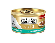 Gourmet Gold кусочки в подливке с лососем и цыпленком 85 гр